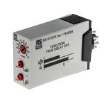 RS PRO Plug In Timer Relay, 24V ac, 0.1 s → 30min, 1-Function, DPDT