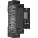 GIC DIN Rail Mount Timer Relay, 24 → 240V ac/dc, 1-Contact, 0.1 s → 999h, SPDT
