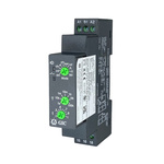 GIC DIN Rail Mount Timer Relay, 12 → 240V ac/dc, 1-Contact, 0.1 s → 100h, SPDT