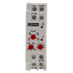 RS PRO DIN Rail Mount Timer Relay, 24 → 240V ac/dc, 2-Contact, 3 → 120s, 1-Function, SPST