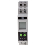 RS PRO DIN Rail Mount Timer Relay, 24 → 240V ac/dc, 2-Contact, 01. s → 999h, DPST