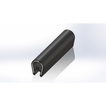 RS PRO Black PVC Edge Protection, 20m