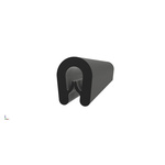 RS PRO Black Nitrile Rubber Edge Protection, 20m