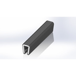RS PRO Black EPDM Edge Protection, 20m