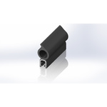 RS PRO Black EPDM Edge Protection, 10m