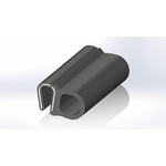 RS PRO Black EPDM Edge Protection, 20m