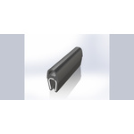 RS PRO Black PVC, Steel Edge Protection, 20m