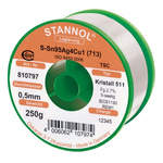 Stannol 0.5mm Wire Lead Free Solder, +217°C Melting Point