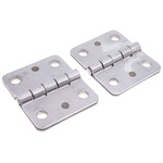 RS PRO Stainless Steel Butt Hinge, Weld-on Fixing, 75mm x 90mm x 6mm