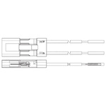 TE Connectivity, SlimSeal SSL Female 2 Way Cable Assembly with a 0.1m Cable, 250 V ac/dc