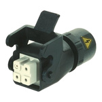 Han A, 920 Cable Mount Coupler, Female, 3 Way, 10.0A, 400.0 V