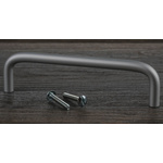 RS PRO Silver Aluminium Handle 34 mm Height, 8mm Width, 128mm Length