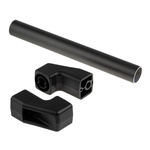 Elesa Black Aluminium Handle 78 mm Height, 38mm Width, 324mm Length