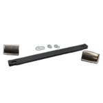 Hammond Black Powder Coating Vinyl Drawer Handle 20 mm Height, 5mm Width, 216mm Length