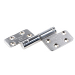 ROCA Brushed Stainless Steel Flag Hinge with a Lift-off Pin, Screw Fixing, 123mm x 84mm x 3mm