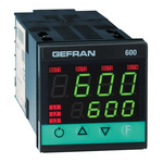 Gefran 600 PID Temperature Controller, 48 x 48 (1/16 DIN)mm, 3 Output Relay, 100 V ac, 240 V ac Supply Voltage ON/OFF