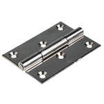 RS PRO Stainless Steel Piano Hinge, Screw Fixing, 70mm x 50mm x 2mm