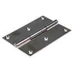 RS PRO Stainless Steel Piano Hinge, Screw Fixing, 100mm x 70mm x 2mm