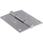 RS PRO Stainless Steel Butt Hinge, Screw Fixing, 100mm x 80mm x 3mm