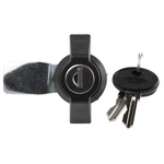RS PRO Black Cabinet Lock, 14.5mm Panel-to-Tongue, 22.2 x 20.2mm Cutout, Key Unlock