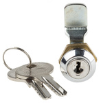 RS PRO Cabinet Lock, 20mm Panel-to-Tongue, 16.2 Dia. x 14.2mm Cutout, Key Unlock