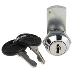 RS PRO Cabinet Lock, 16.5mm Panel-to-Tongue, 20.2 x 17.2mm Cutout, Key Unlock