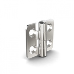 Pinet Polished Stainless Steel Butt Hinge, Rivet Fixing, 38mm x 36.5mm x 2mm
