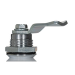 RS PRO Natural Stainless Steel Cabinet Lock, 13mm Panel-to-Tongue, Key Unlock