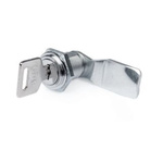 RS PRO Chrome Die Cast Cabinet Lock, 20mm Panel-to-Tongue, Key Unlock