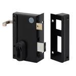 Dom Metalux Black Steel Rim Lock, Key Unlock