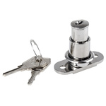 Euro-Locks a Lowe & Fletcher group Company Sliding Door Lock, 24mm Panel-to-Tongue, 19mm Cutout, Key Unlock