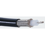 Bedea Black Unterminated to Unterminated RG214/U Coaxial Cable, 50 Ω 10.8mm OD 20m
