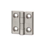 Elesa Matt Aluminium Butt Hinge with a Fixed Pin, Screw Fixing, 30mm x 30mm x 7.5mm