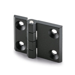 Elesa Zinc Alloy Butt Hinge with a Fixed Pin, Screw Fixing, 50mm x 63mm x 11.5mm