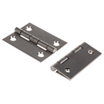 Pinet Stainless Steel Butt Hinge, Screw Fixing, 50mm x 40mm x 1.2mm
