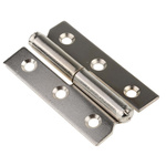 Pinet Steel Butt Hinge with a Lift-off Pin, Screw Fixing, 50mm x 30mm x 1.2mm