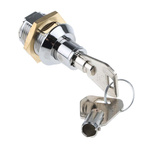 Euro-Locks a Lowe & Fletcher group Company Tumbler Lock, 22.5mm Panel-to-Tongue, 24.2 x 20mm Cutout, Key Unlock