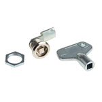 Euro-Locks a Lowe & Fletcher group Company Camlock, 12.8mm Panel-to-Tongue, 16.3 x 14.1mm Cutout, Key Unlock