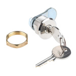 Steinbach & Vollman Brass Tumbler Lock, 20mm Panel-to-Tongue, 18.2 x 22.2mm Cutout, Key Unlock