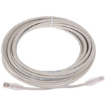 Molex Premise Networks Grey PVC Cat5e Cable U/UTP, 10m Male RJ45/Male RJ45