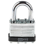 RS PRO Key Weatherproof Steel Padlock, 7mm Shackle, 40mm Body