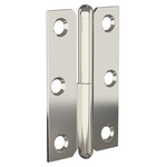 Pinet Steel Butt Hinge with a Lift-off Pin, Screw Fixing, 80mm x 50mm x 1.5mm