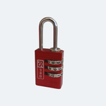 RS PRO Combination Aluminium Combination Padlock, 3mm Shackle, 23mm Body