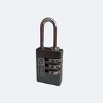 RS PRO Combination Aluminium Combination Padlock, 3mm Shackle, 23mm Body