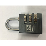 RS PRO Combination Aluminium Combination Padlock, 5mm Shackle, 32mm Body
