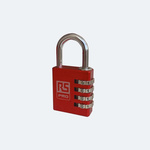 RS PRO Combination Aluminium Combination Padlock, 6mm Shackle, 40mm Body