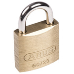 ABUS Key Weatherproof Brass, Steel Padlock, 4mm Shackle, 25mm Body