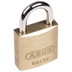 ABUS Key Weatherproof Brass, Steel Padlock, 5mm Shackle, 30mm Body