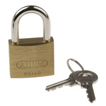 ABUS Key Weatherproof Brass, Steel Padlock, 6mm Shackle, 40mm Body