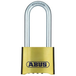 ABUS Combination Weatherproof Brass, Stainless Steel Weatherproof Padlock, 8mm Shackle, 53mm Body